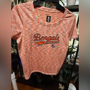 Women's Orange/Brown Dri Fit Bengals T-Shirt S